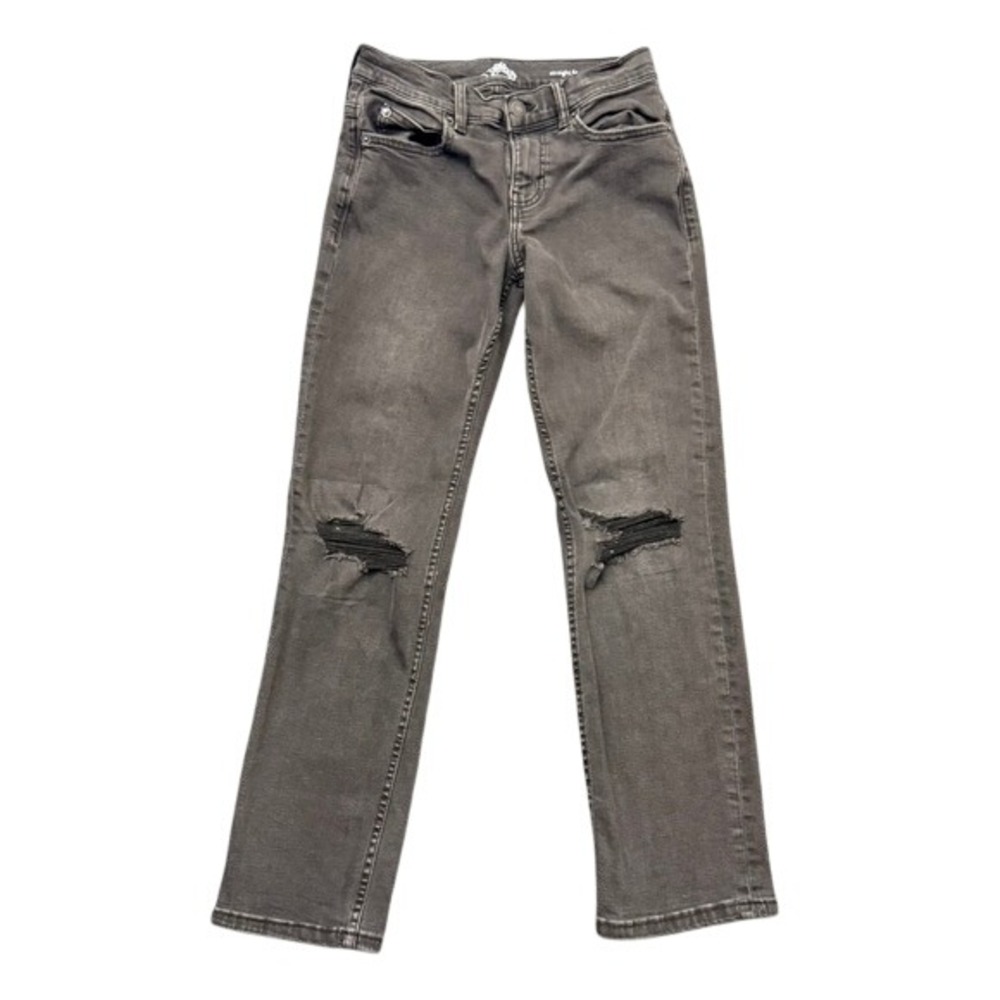 Thereabouts Boys Size 12 Slim Straight Fit Distressed Ripped Jeans Washed Black